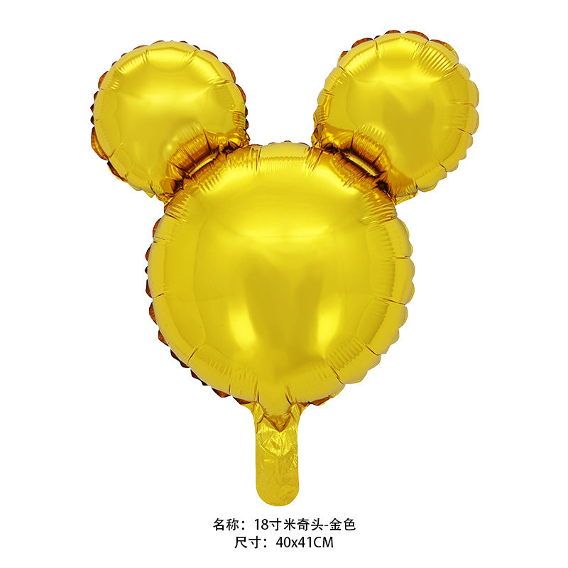 Mickey Head Foil Balloons Party Decoration 18 Inch and 24 Inch 50pcs 12