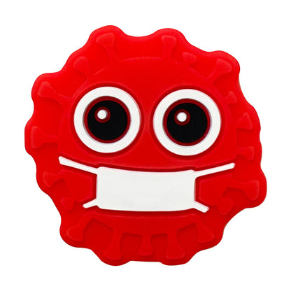 20Pcs Silicone Focal Beads Bacterial Virus Cartoon Face Design 6
