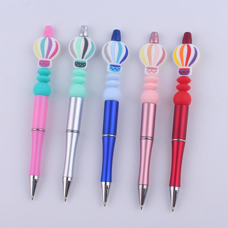 Hot Air Balloon Silicone Beaded Pens Handmade Office School Supplies 2