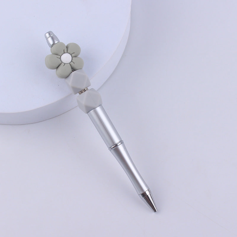 Flower Silicone Beaded Pens Handmade Office School Supplies Gift 14