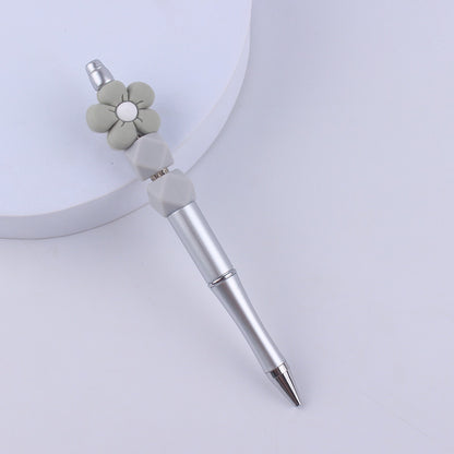 Flower Silicone Beaded Pens Handmade Office School Supplies Gift 14
