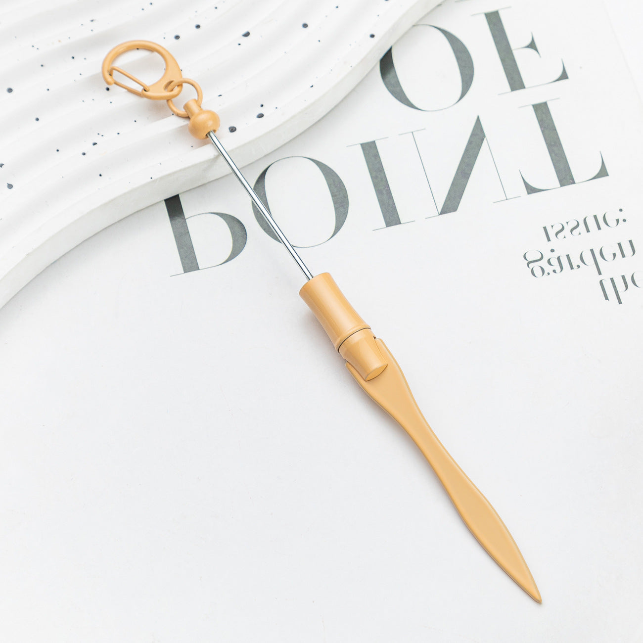 Beadable Letter Opener Metal DIY Craft Supplies 18.4cm Keychain 10