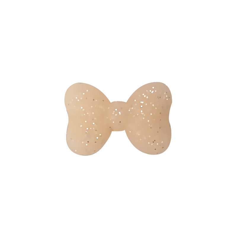 20Pcs Silicone Focal Beads Bow Cross Solid Luminous Design 11