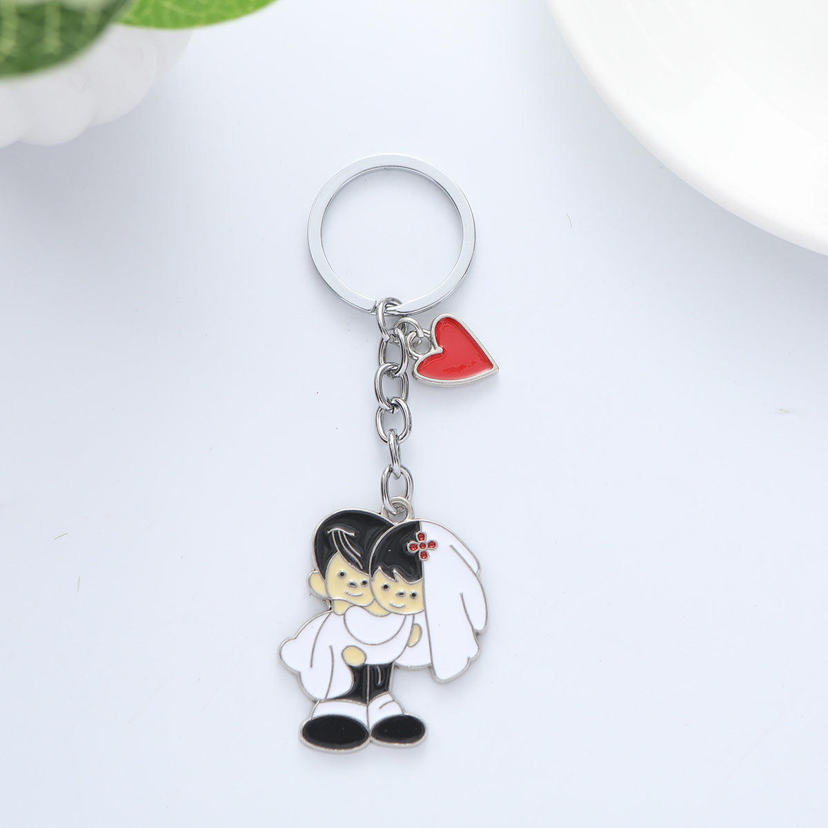 Love Couple Alloy Keychain Metal Romantic Charm 17