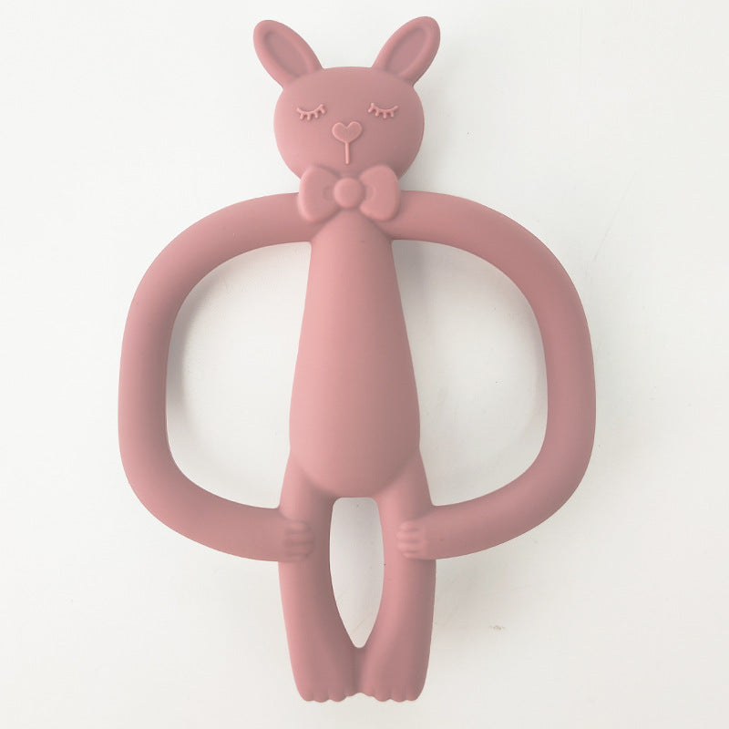 Silicone Baby Teether Rabbit Shape 2Pcs Set for Infant 8