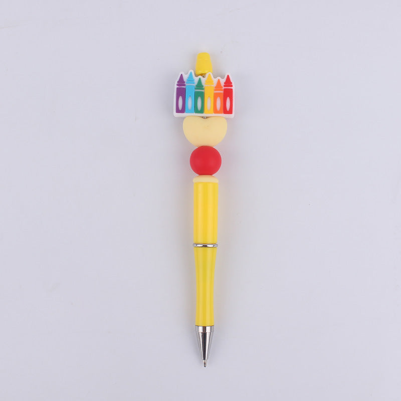 Mom Series Pattern Silicone Beaded Pens Handmade Office School Supplies 15