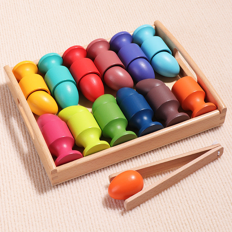 Wooden Egg Ball Cup Montessori Toys Educational Activity Toy 2