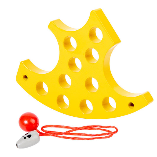 Wooden Cheese String Montessori Toys Educational Toy