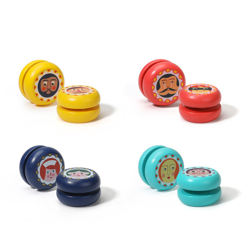 Wooden Fruit Yo-Yo Toy Classic Handmade Fidget Toy 3