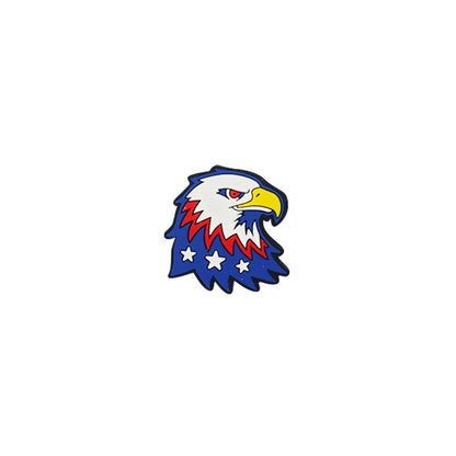 20Pcs Silicone Focal Beads Independence Day Eagle and Star Designs 11