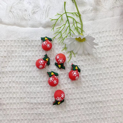 20Pcs Silicone 3D Focal Beads Christmas Snowflake Lights Holly Detail 5