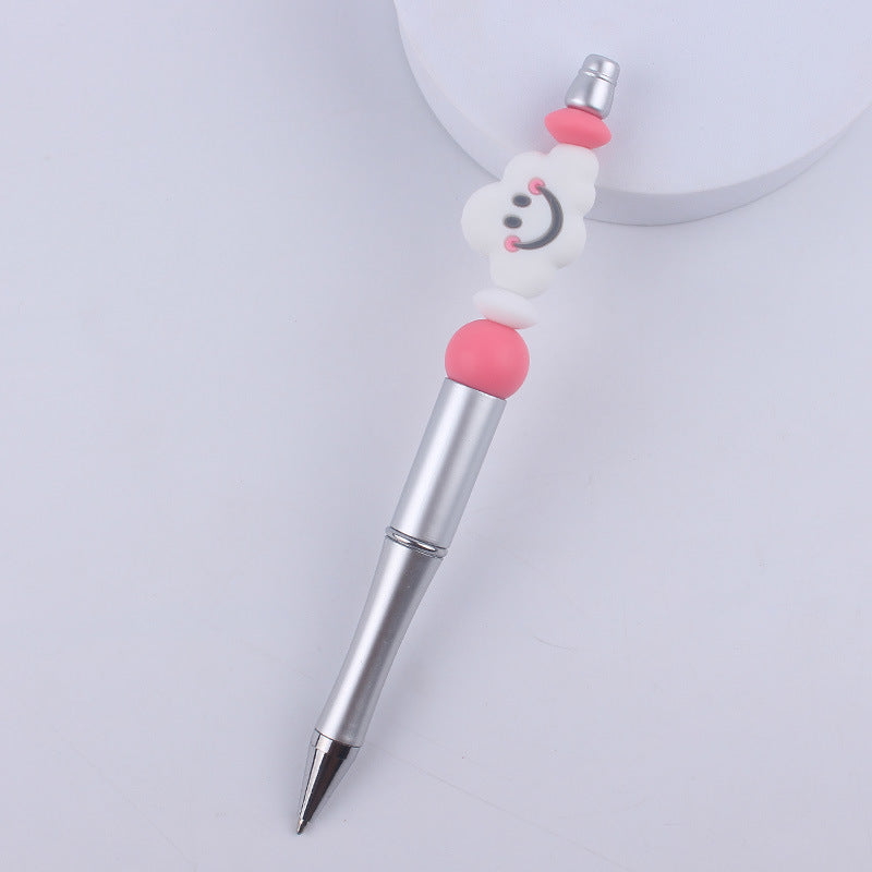 Rainbow Cloud Silicone Beaded Pens Handmade Office School Supplies 9