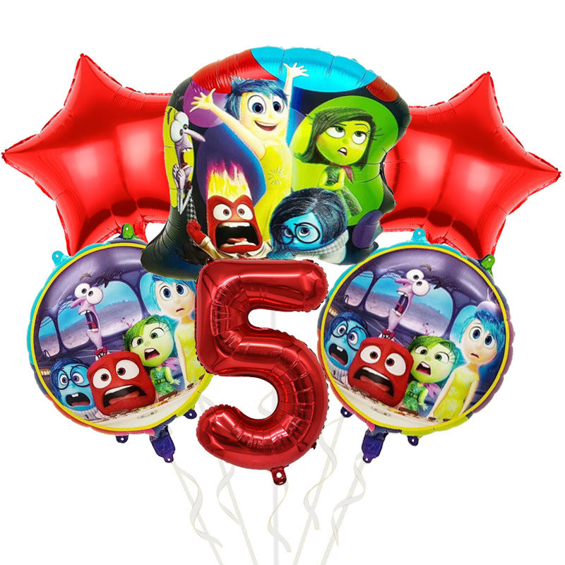 Inside Out Foil Balloon Set Kids Birthday Party Decoration 5pcs 10pcs 18