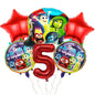 Inside Out Foil Balloon Set Kids Birthday Party Decoration 5pcs 10pcs 18