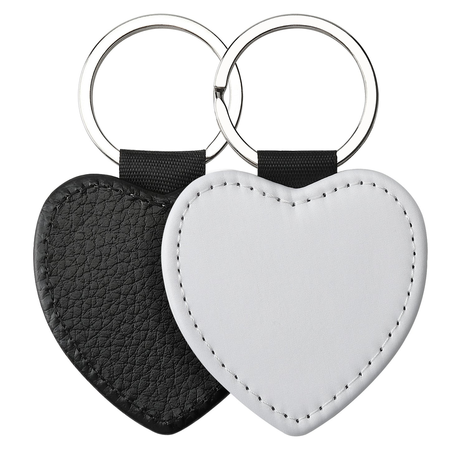 Sublimation Blank Leather Keychain Rectangular and Heart Shape 22