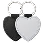 Sublimation Blank Leather Keychain Rectangular and Heart Shape 22