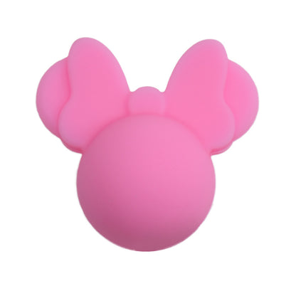 20pcs Silicone Focal Beads Round Ear Mouse Character Basic Shape 8