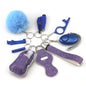 Outdoor Self Defense Alarm Whistle Pompom Keychain 10 Pack 19