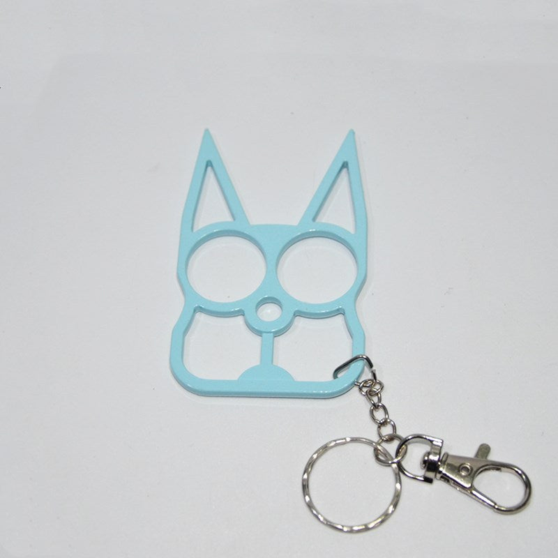 Self Defense 2 Finger Clasp Zinc Alloy Keychain Multi Functional 10