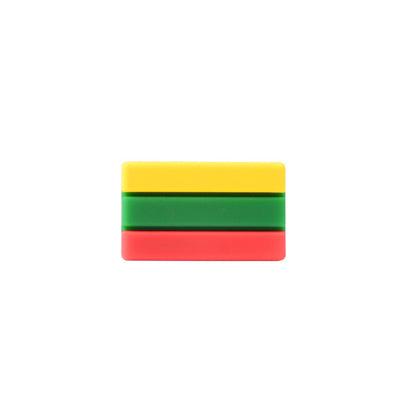 20pcs Silicone Focal Beads Flag Rectangular Shape 13