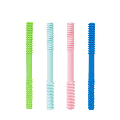 Silicone Baby Teething Tubes Teether Toy for Babies 3 Months+ 10