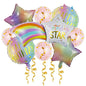 Birthday Crown Foil Balloon Set Party Decoration 9pcs 12
