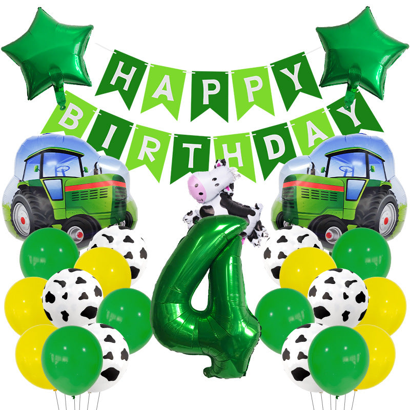 Cow Farm Foil Balloon Set Birthday Party Decoration 3