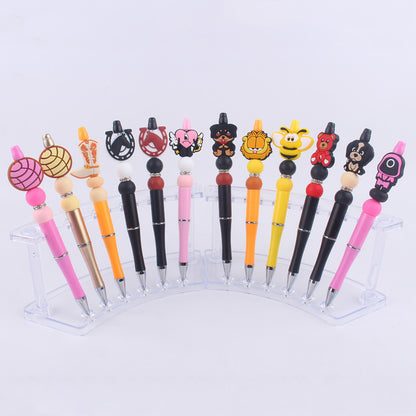 Animal Bee Dog Silicone Beaded Pens Handmade Novelty Pen Gift