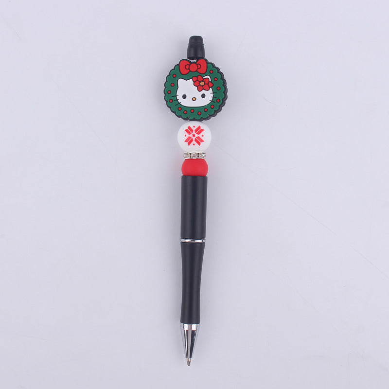 Christmas Silicone Beaded Pens Santa Claus Snowman Tree Holiday Gift 14