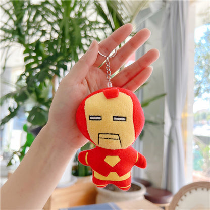 Superhero Character Plush Toy Keychain 12cm Cute Cartoon Doll 8