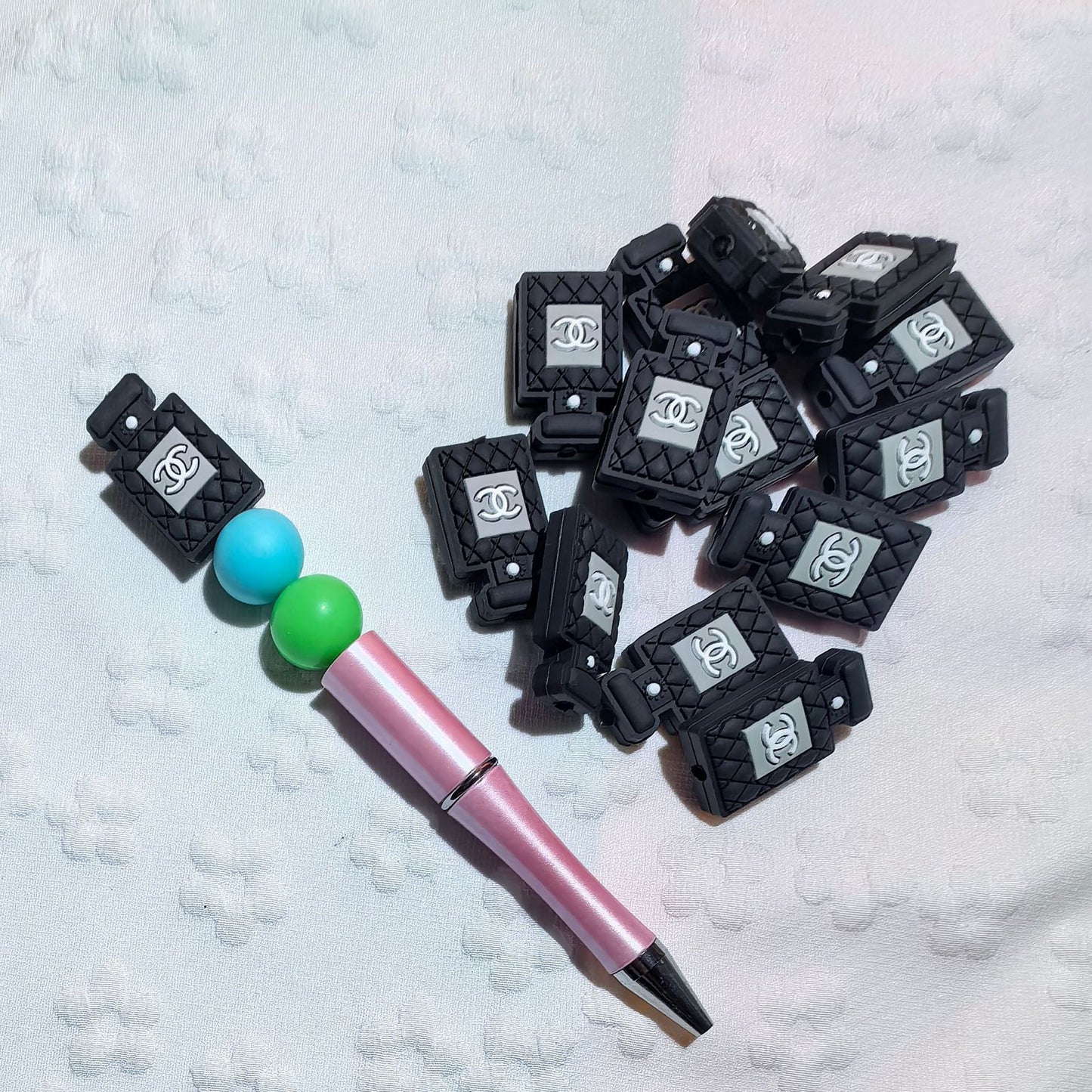 20Pcs Silicone Focal Beads Perfume Bottle Three Color Design 2