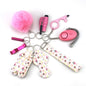Outdoor Self Defense Alarm Whistle Pompom Keychain 10 Pack 24