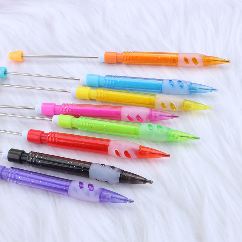 Beadable Automatic Pencil Plastic DIY Craft Supplies 0.5mm 6