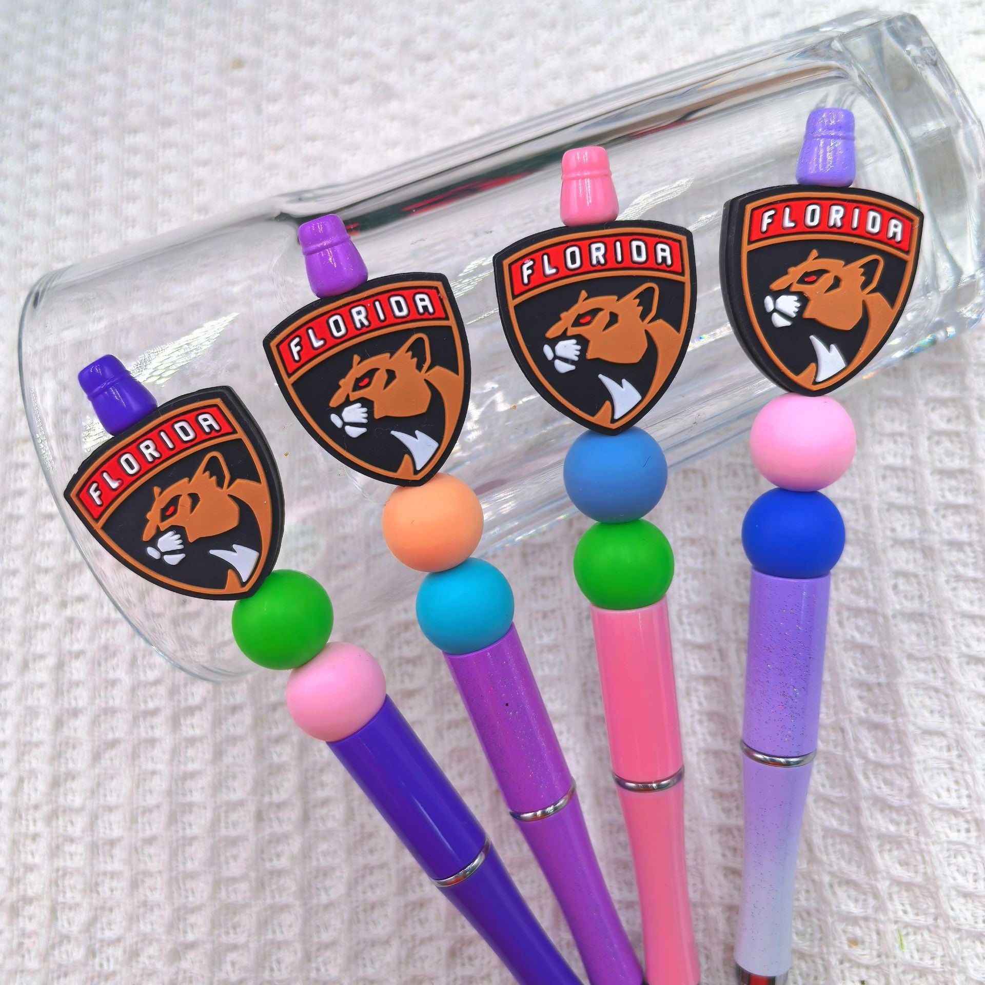 20Pcs Silicone Focal Beads Brown Wild Cat Head Shield Design 2