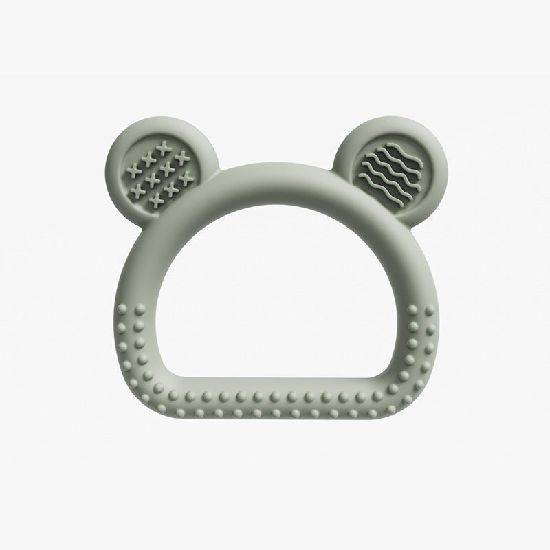 Bear Head Silicone Teething Toy Handheld for Baby 80x72x14mm 9