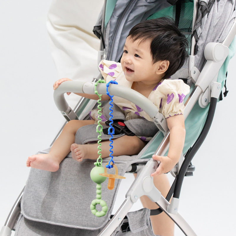 Silicone Baby Teething Toy Chain with Anti Drop Feature 2