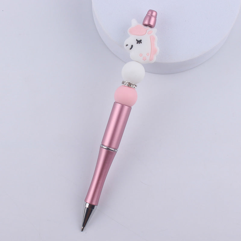 Animal Silicone Beaded Pens Handmade Novelty Ballpoint Pen Gift 4