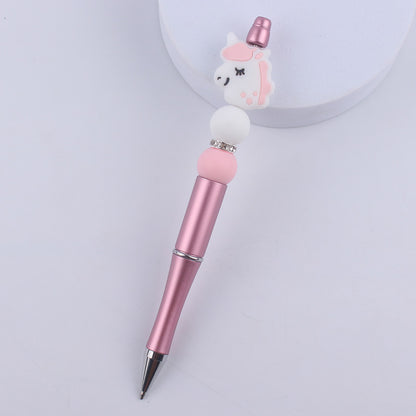Animal Silicone Beaded Pens Handmade Novelty Ballpoint Pen Gift 4