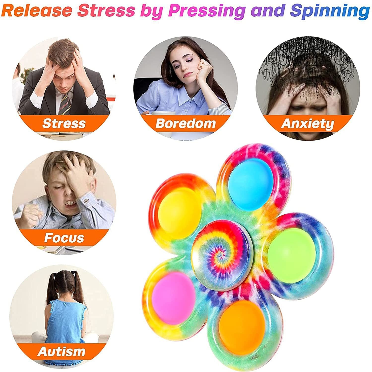 Silicone Pop It Fidget Toy Flower Shape Sensory Toy 2