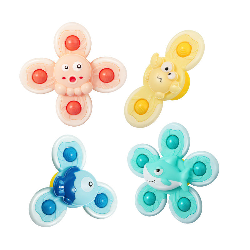 Plastic Suction Cup Spinner Rattle Toys for Babies