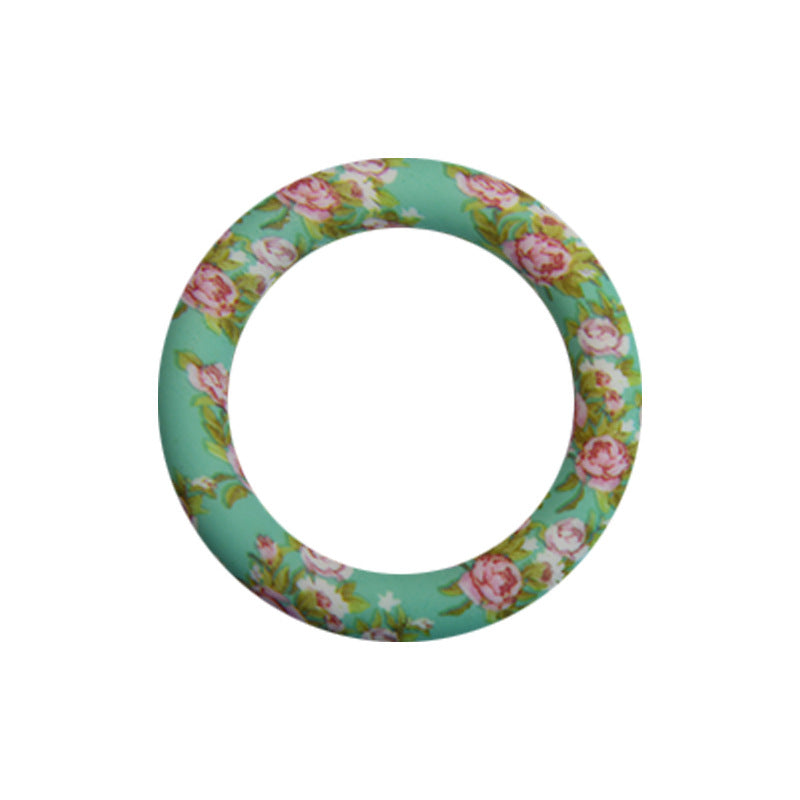 65mm Printed Silicone Beads Rings Multi Color Design 39