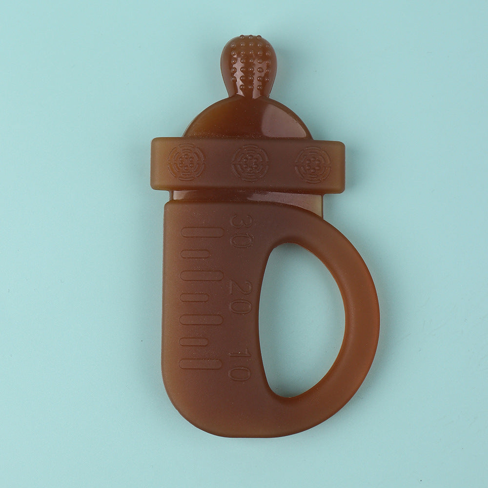 Silicone Baby Bottle Teething Toy Soft Gum Chew for Babies 2Pcs 7