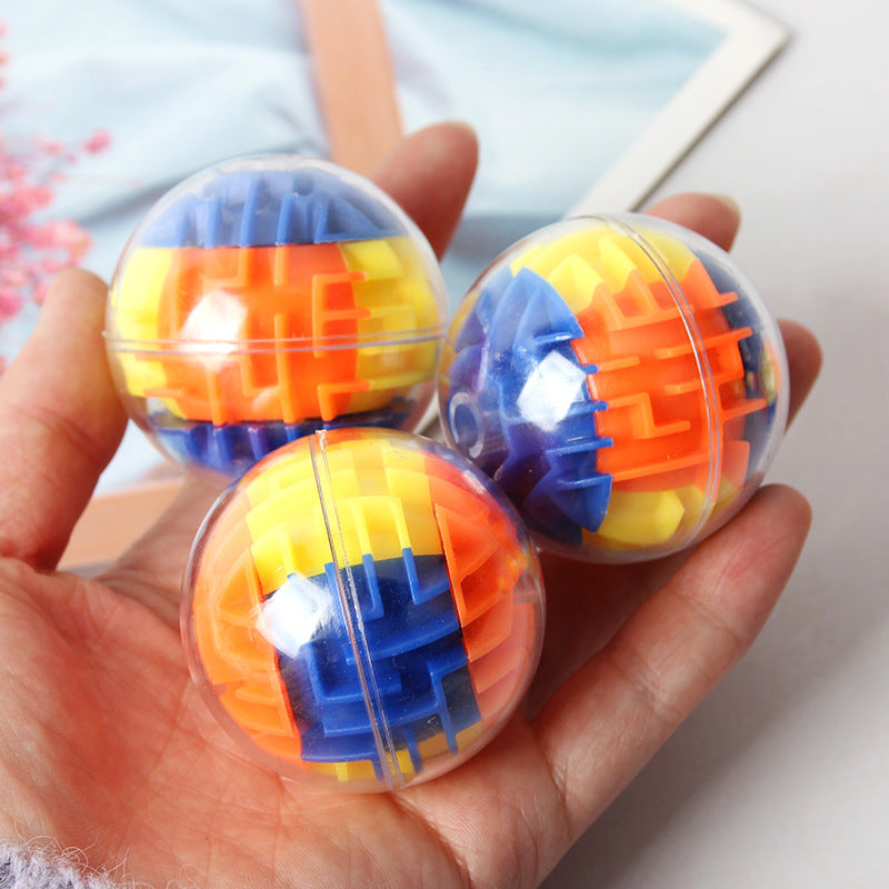 Plastic Puzzle Ball Bead Maze Educational Toy 5.5cm 3