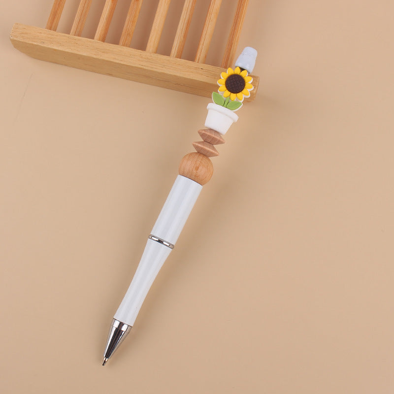 Sunflower Silicone Beaded Pens Handmade Office School Supplies Gift 9