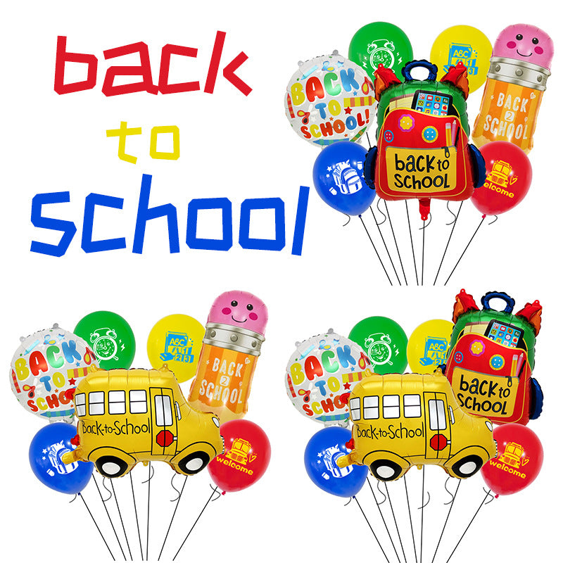 Back to School Cartoon Foil Balloon Set Party Decoration