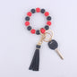 Tassel Silicone Bead Wristlet Keychain with Spacer Beads 8