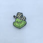20Pcs Silicone Focal Beads Christmas Green Furry Character Scowling Face Set 11