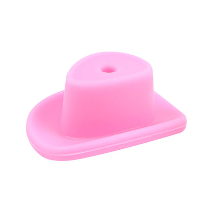 20pcs Silicone Focal Beads Cowboy Hat Shape Flat Design 7