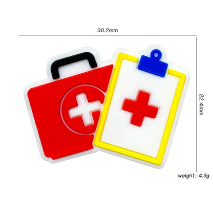 20Pcs Silicone Focal Beads First Aid Kit Clipboard and Medical Bag 2