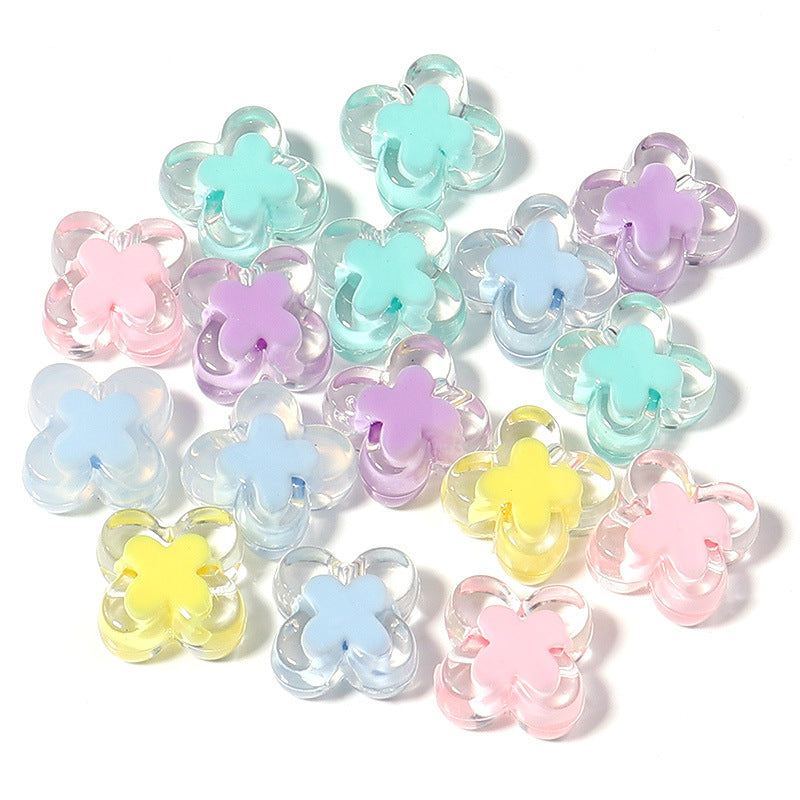 100 Pack Transparent Multi-Style Acrylic Beads Bracelet Accessories 43